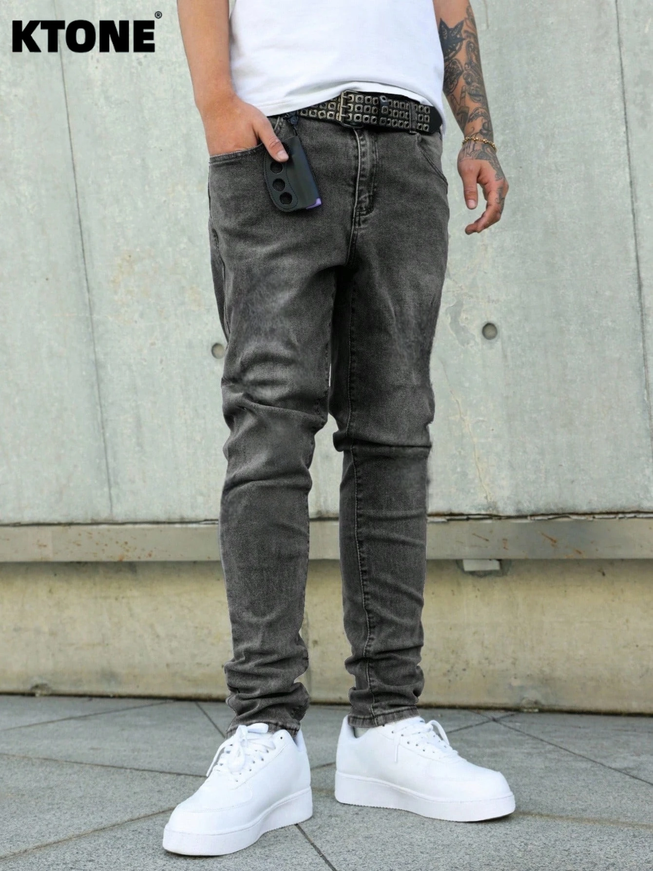 

Casual Men's Original Jeans Pants Slim Fit Y2K Drip Vibe Daily Denim Trousers No accessories or belts included