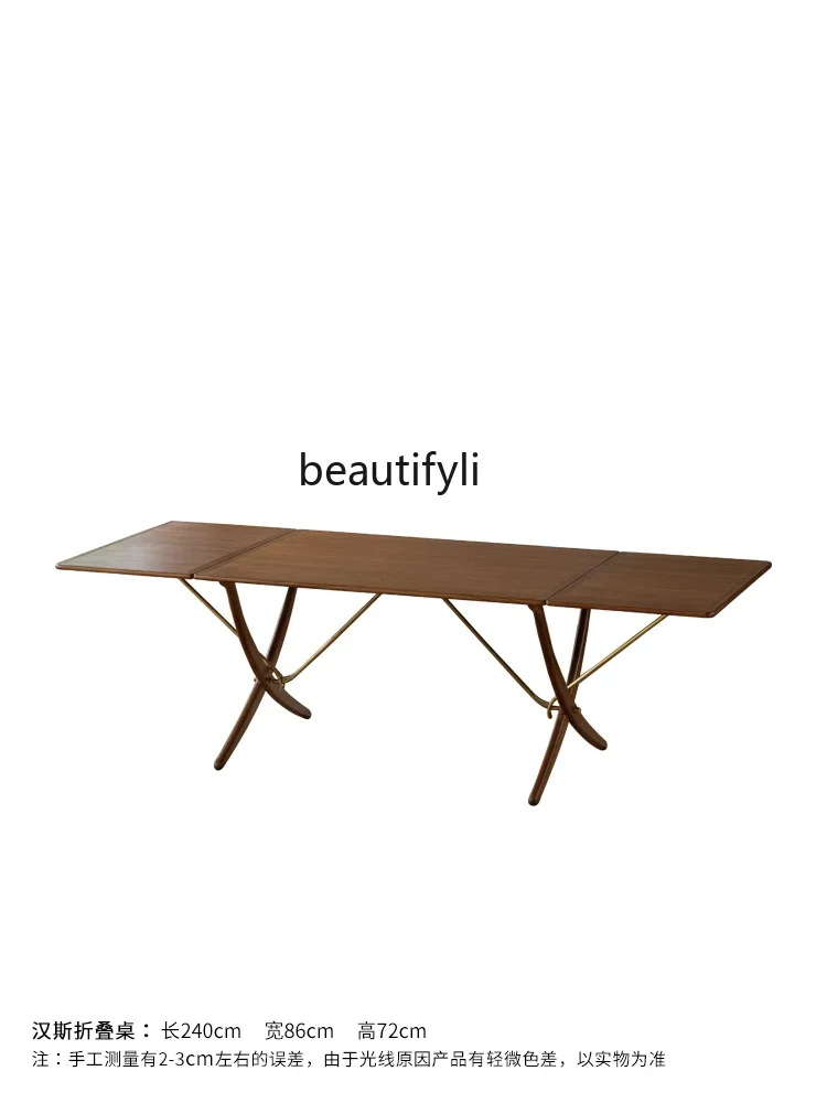 

ss8350 Hans folding table\ medieval retro style solid wood dining table, creative workbench, furniture