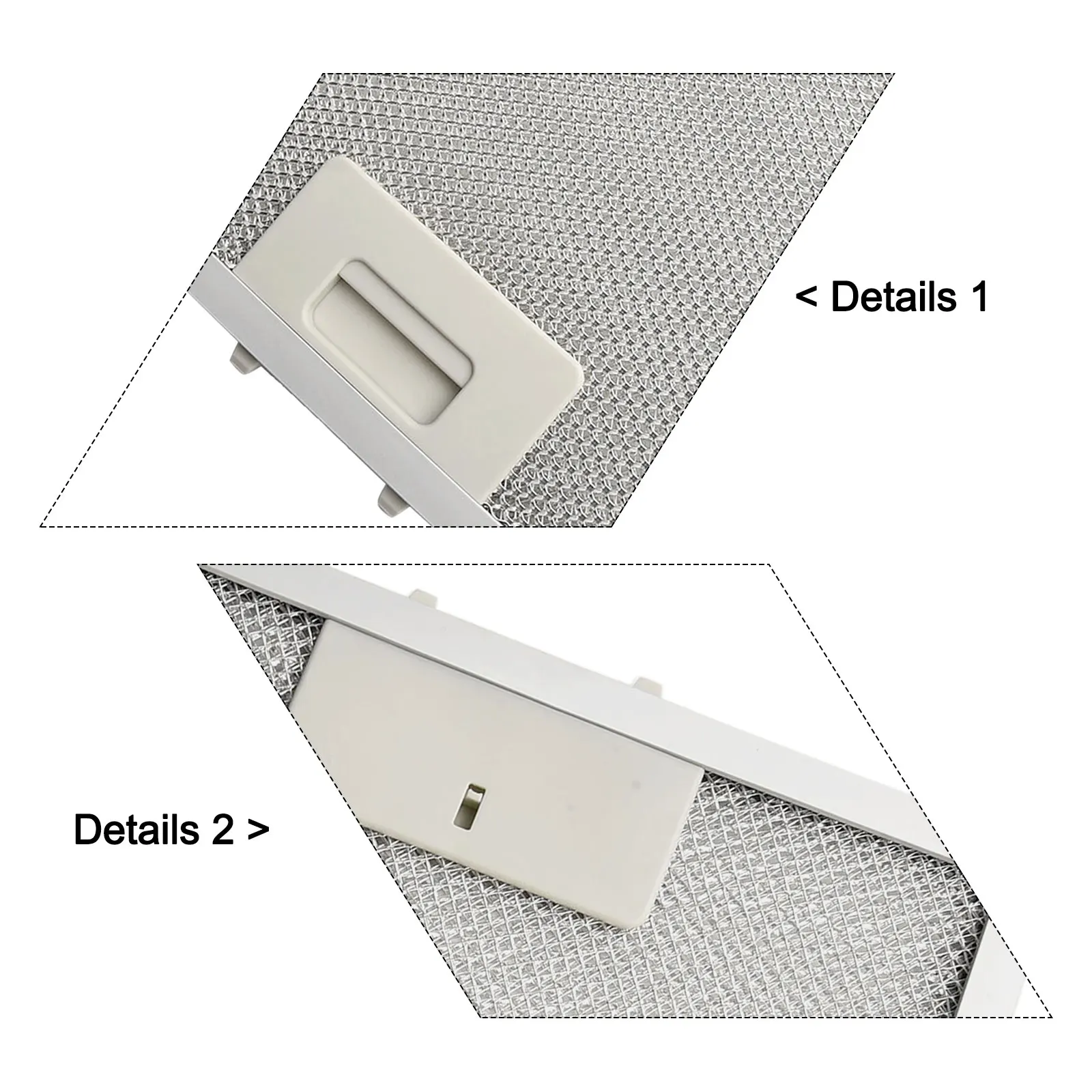 Efficient Grease Trapping 2PCS Aluminum Cooker Hood Filters Silver Metal Mesh Extractor Vent Filter 300x240x9mm