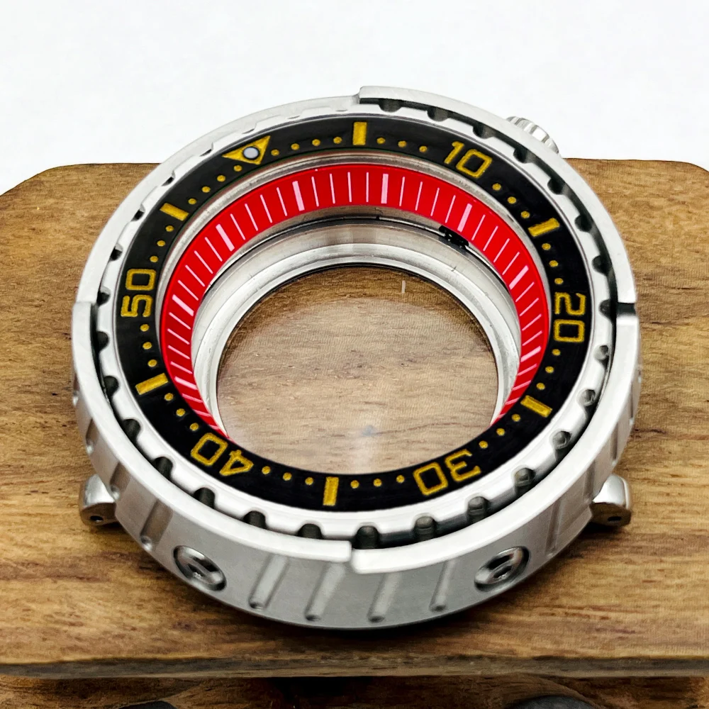 

Mod Tuna Watch Case NH35 Case Fit For NH34 NH35 NH36 7S26 Movement Transparent Back Cover Men Diving Watch Case Spare Parts