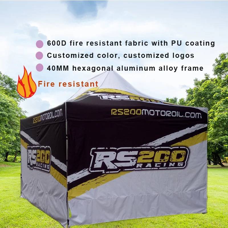 Fire Proof 10*15 FT  Picnic Tent 3*4.5M Aluminum Alloy Tenda 40MM Hex  Outdoor Sports Match Sun Shelter Tents Uv-Proof Customize