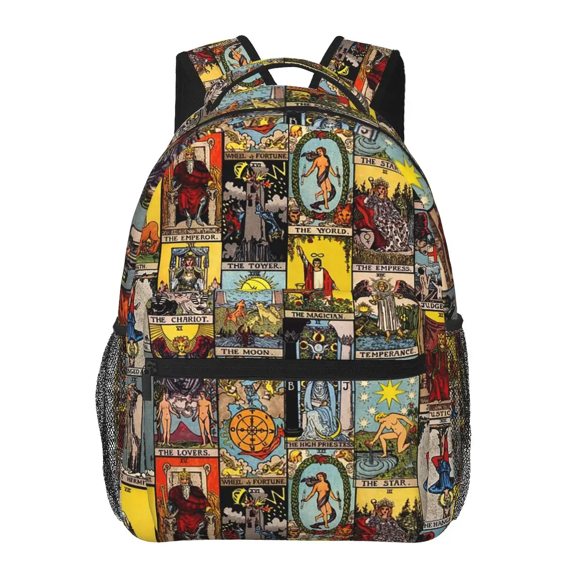 The Major Arcana Of Tarot Student Backpack School Bag Hiking Travel Daypack for Men Women Fashion Bookbag Shoulder Bags