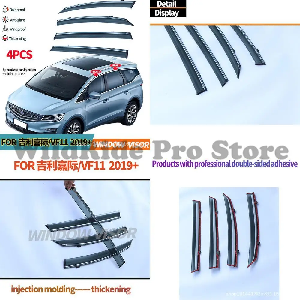 

1 set For Geely Jiaji Car Window Rain Visor Sun Shade for Geely VF11 2019+ Window Visor
