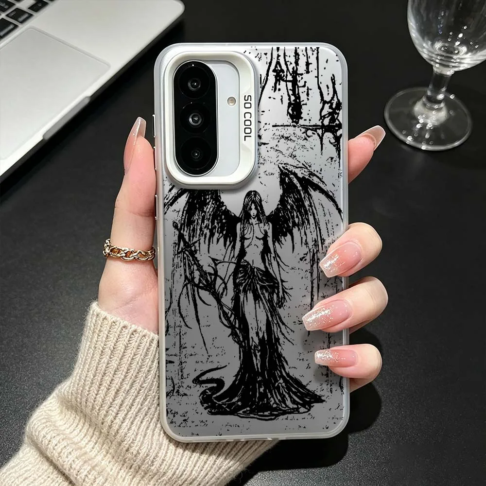 Luxury Angel Dark Art For Samsung Galaxy A26 A25 A24 A23 A22 A21s A20s A16 A15 A14 A13 A12 A11 A06 A05 A04 A03 Phone Case