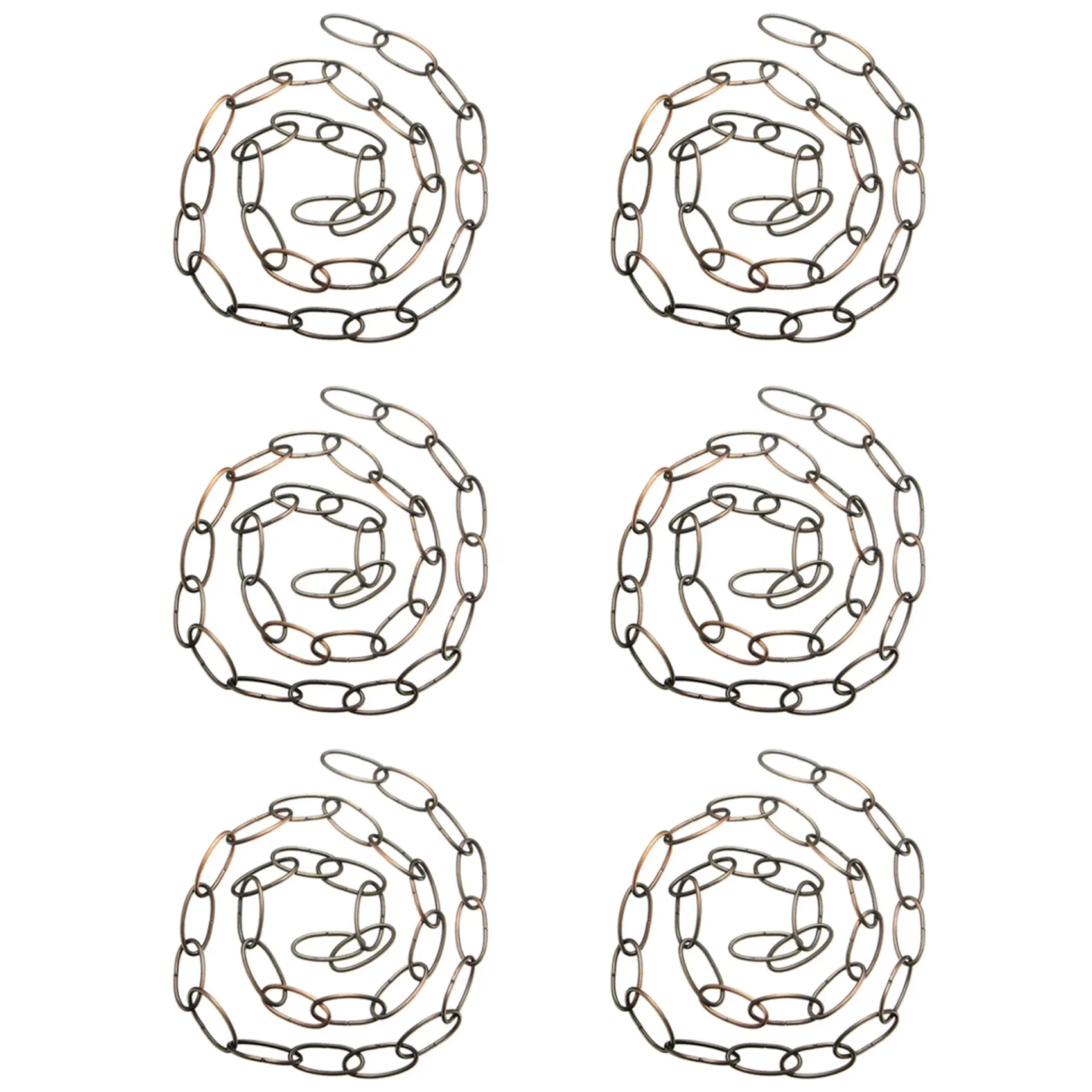 

A19F-6Pcs 1M Heavy Duty Chain For Vintage Chandelier Hanging Lamp,Red Bronze