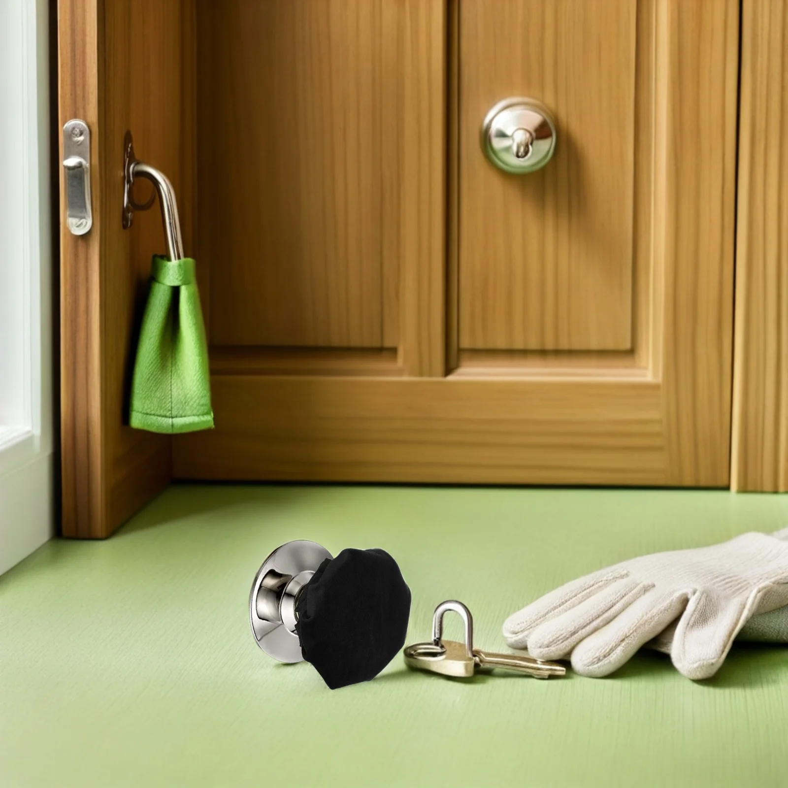 

Anti Static Door Handle Cover Black Silicone Protector for Office Home Safety Guard Electrostatic Prevention Sleeve