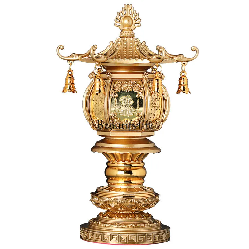 

Household Buddha lamps attract wealth and treasure, and plug in electric luminous objects in front of the Buddha