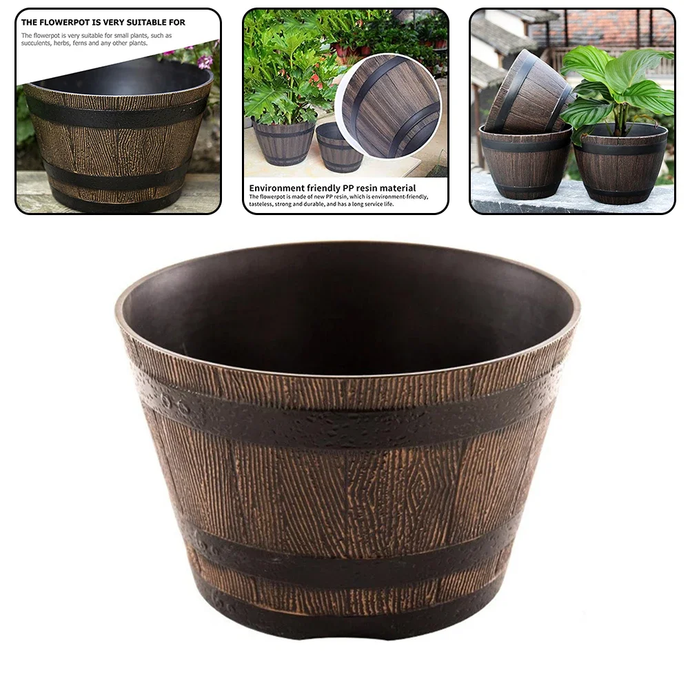 Whiskey Resin Flowerpot for Planting and Displaying Succulents Indoor Greenery and Low Maintenance Garden Plants