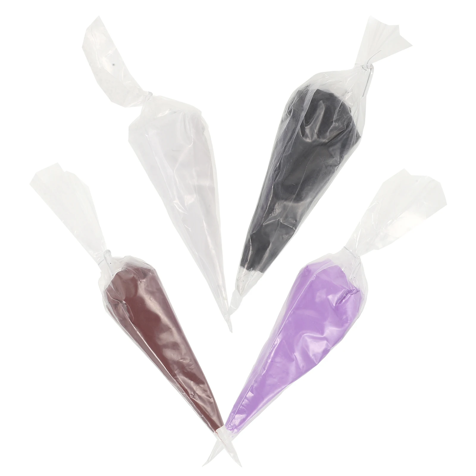 

4 Pcs Phone Case Materials DIY Resin Decorations Cream Bag Charms Purple White Chocolate Black Colors Practical Photo Props