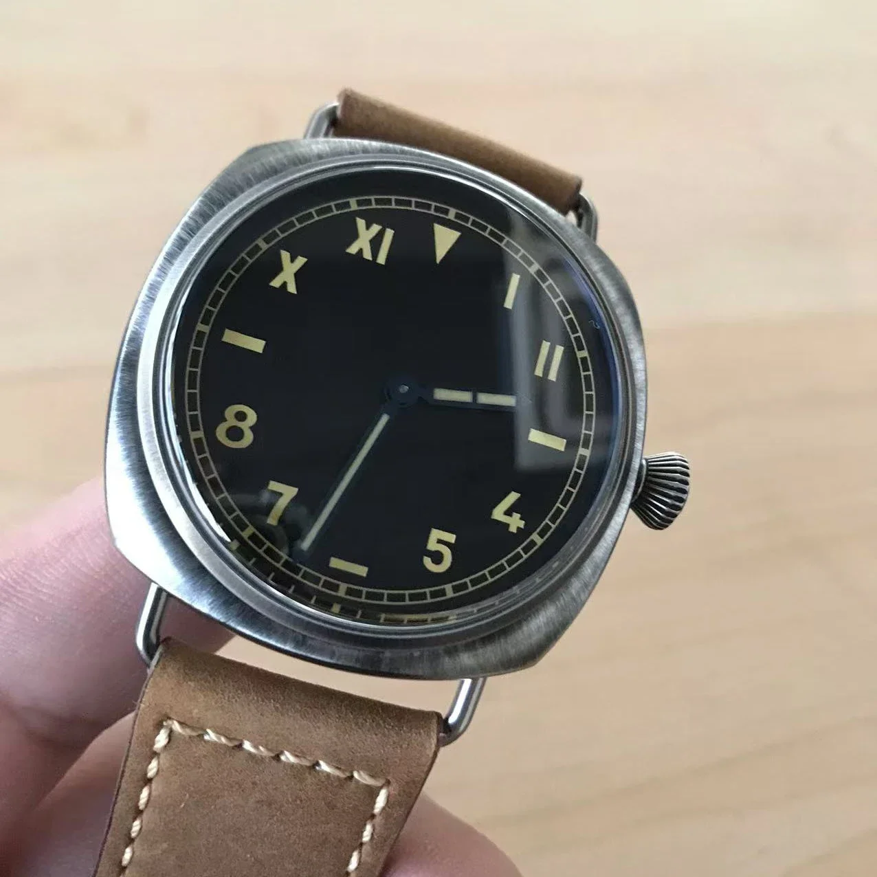 Hruodland 2025 nuevo Reloj de cuarzo para Hombre RONDA 502 Retro 44mm cristal de zafiro Reloj de acero inoxidable para Hombre