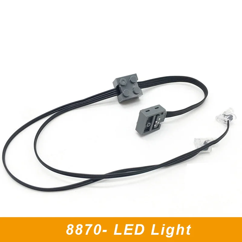 PF 8870 Technical Parts LED Lights and Cables Multi Functions Tool PF Model Sets Building Blocks Compatible with Lego Parts
