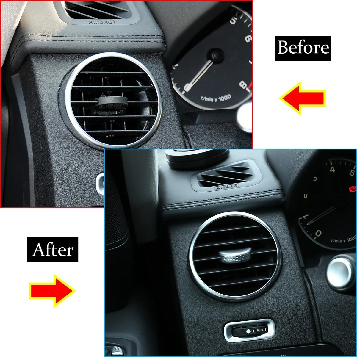 4Pcs Abs Chrome For…