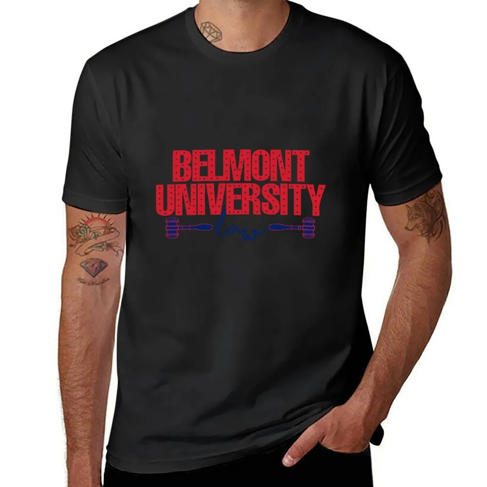 Belmont Law Sticker T-Shirt sublime plain mens workout shirts