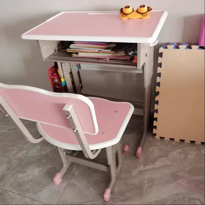 Modern Cheap Classroom Student Furniture Steel School Desk and Chair Table Study Table for Kids Children