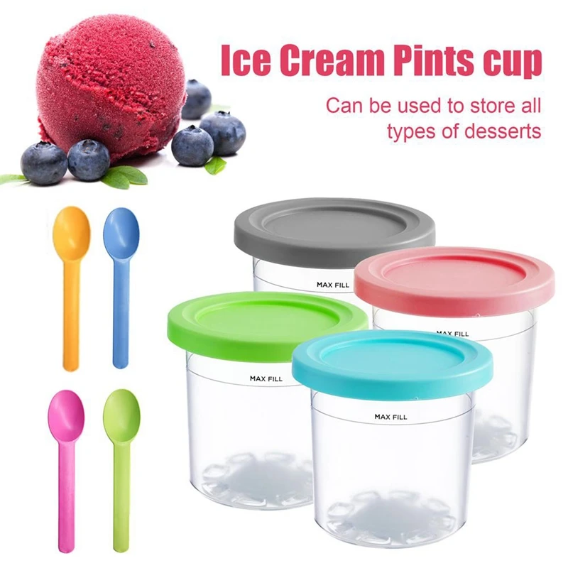 A74E-4 Pcs For Ninja XSKPLID2CD Compatible With NC299AMZ And NC300S Series Cream Ice Cream Makers 1 Pint