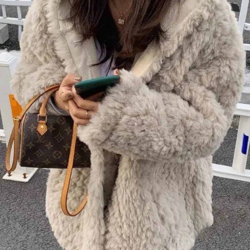 Winter Coat Women  Puffer Jacket Women Loose Thick Faux Fur