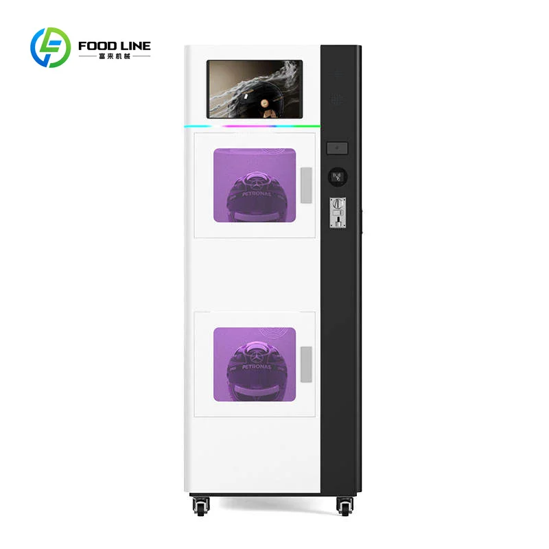 Máquina de Limpieza de Cascos de Doble Compartimiento Personalizada, Máquina de Limpieza a Vapor Seco para Exteriores, Máquina Expendedora que Funciona con Monedas