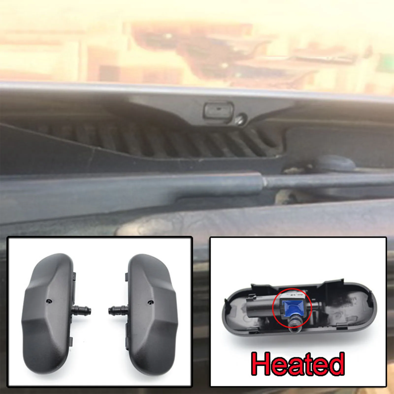 

Xukey пара форсунок омывателя переднего стекла с подогревом для VW Tiguan Amarok Scirocco Passat B6 EOS Touran Sharan Caddy Jetta