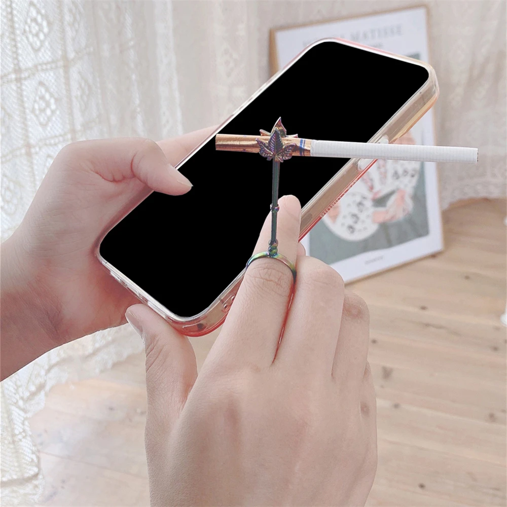 1pc Maples Leaves Retro Cigarette Holder Ring Lady Men's Ring Clip Cigarette Rings Party Jewelry Lover Surprise Presents