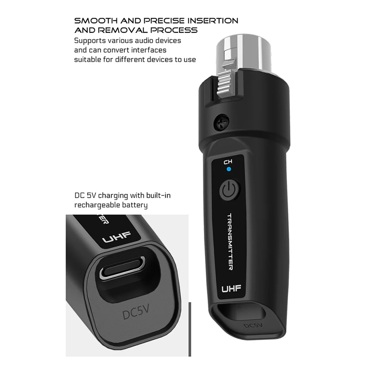 New Wireless Microphone UHF Wireless XLR Transmitter and Receiver for Dynamic Microphones Audio Mixers PA Systems