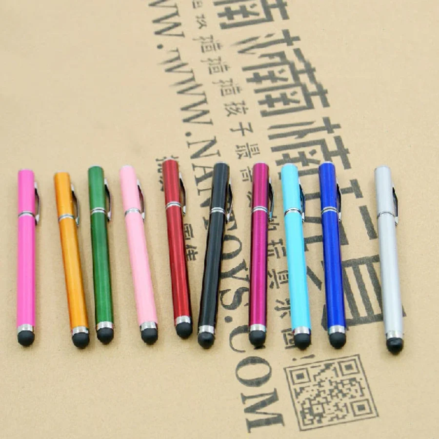 

1000pcs 2 in 1 Colorful Capacitive Touch Screen Stylus Ball Point Pen for iPhone iPad Samsung Xiaomi Huawei Tablet Smart Phone