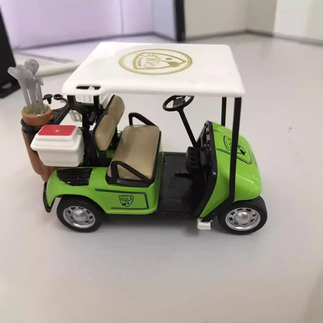 Chariot de Golf à inertie en alliage 1:36, modèle de jouet de Simulation pour enfants, voiture à tirer, chariot de Golf, ornements de jeu de bureau, cadeau d'anniversaire pour garçons