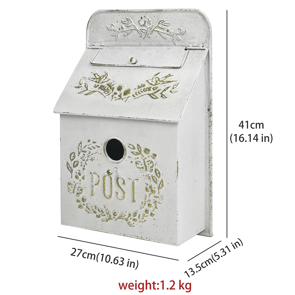 Outside Wall Mounted Post Box Mailboxes Letter Box Metal Farmhouse Post Decoration Crafts Mailbox Post Vintage