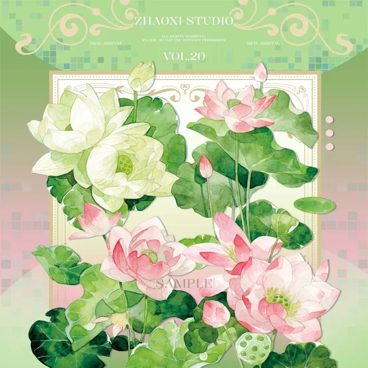 

1-петлевая лента Washi Pet, образец вечернего лета, коллаж цвета лотоса, блестящий журнал, V1tape