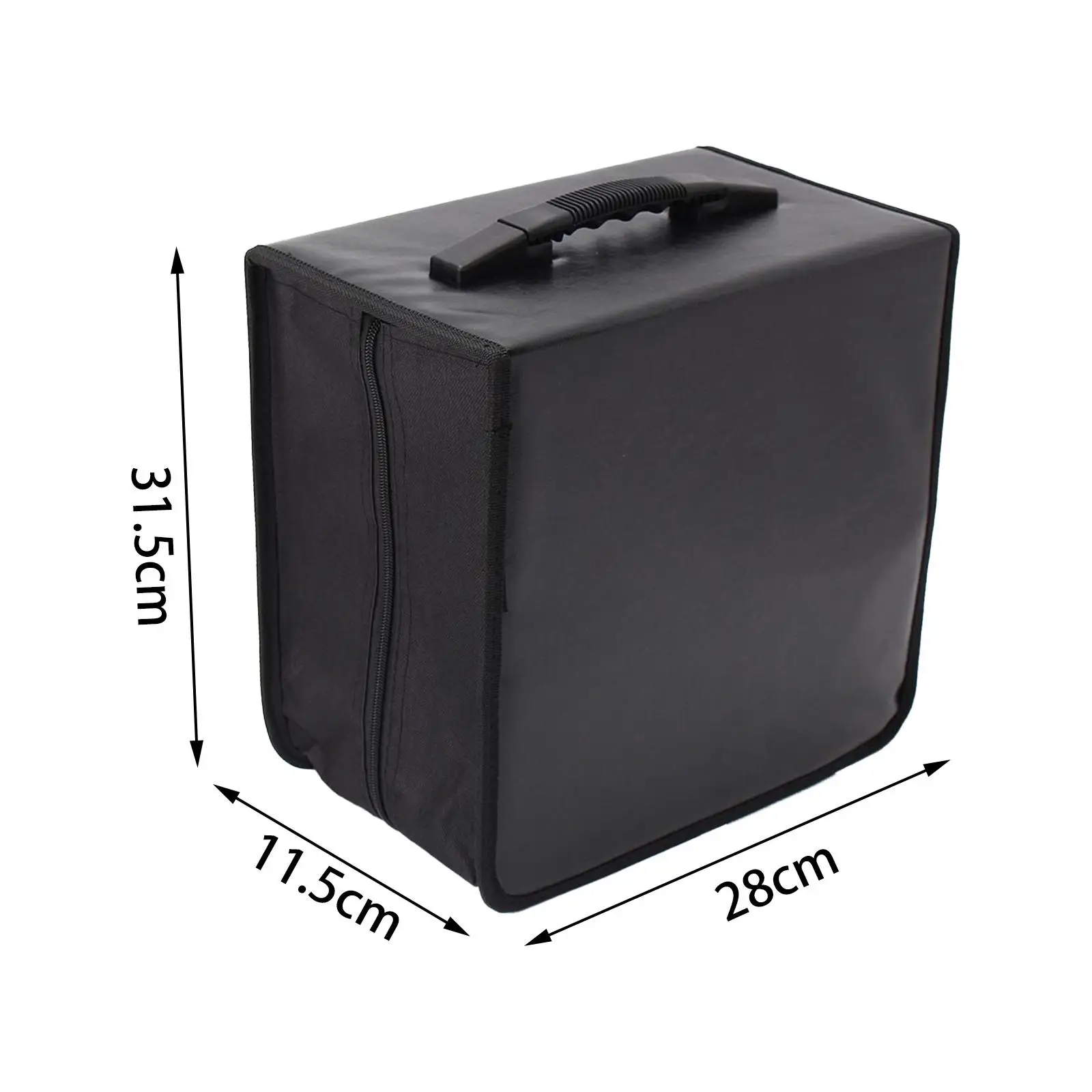 CD Case Zipper Closure Lightweight Vcd Discs Holder for Office Home Car