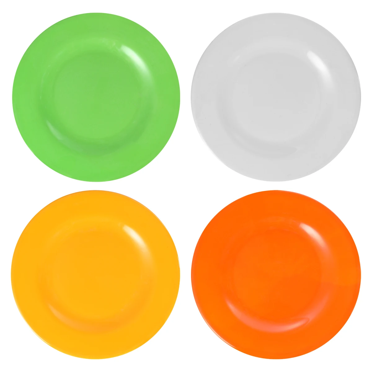 

4pc Melamine High Brightness Proof Melamine Plates Crack Resistant Safe Dining Kitchen Tableware Set