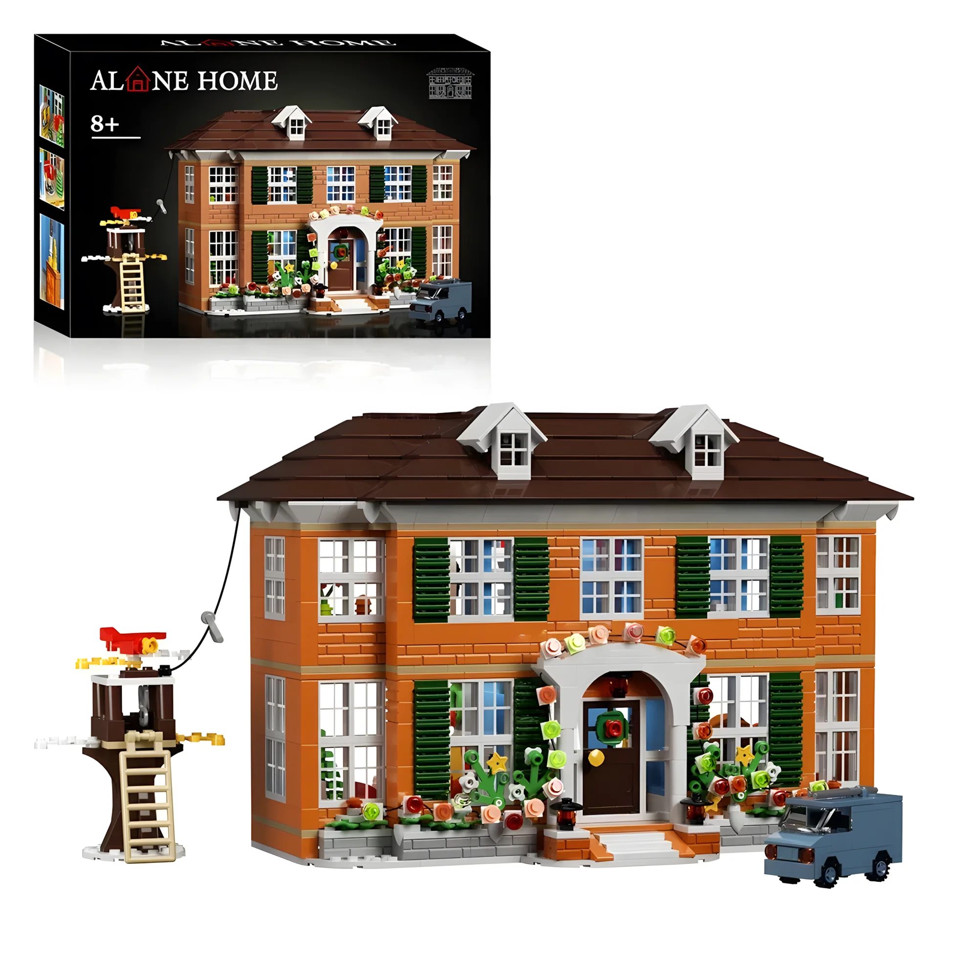 MOC Apartment Kevin's Double-Story Home Villa Building Block Set Snow Aloness Hut House Idea DIY Toy Children Birthday Xmas Gift