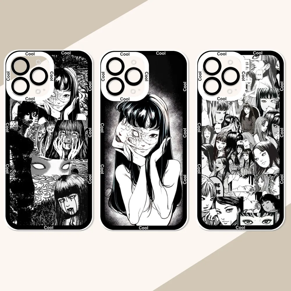 horror comic junji ito Tomie Tees Phone Case For iPhone 12 11 13 14 Pro Max XR XS Max X SE2020 7 8 Plus Case