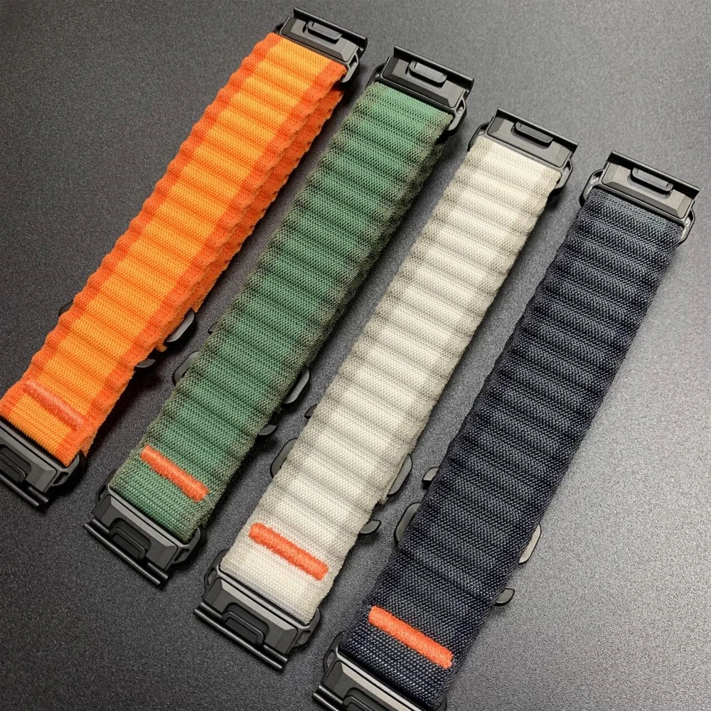 QuickFit النايلون الرياضة الفرقة ل Garmin Quatix 8/Foreunner 970/Epix Pro/Gen2 حزام Fenix E 8/INSTINCT3/إندورو 3 22 مللي متر 26 مللي متر سوار