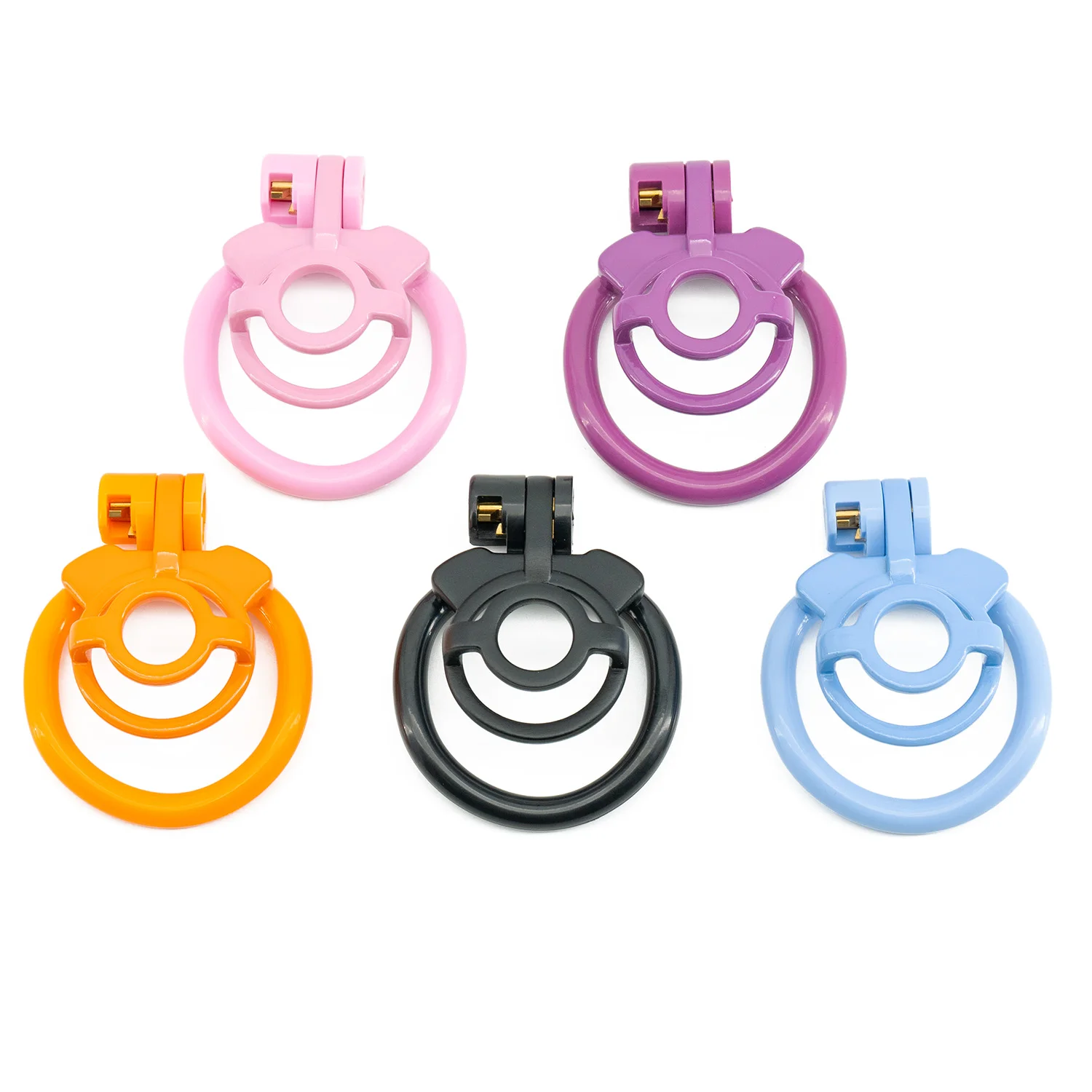 Męskie klatki na penisa z 4 pierścieniami na penisa, plastikowe, do zabawy erotycznej dla dorosłych, bez