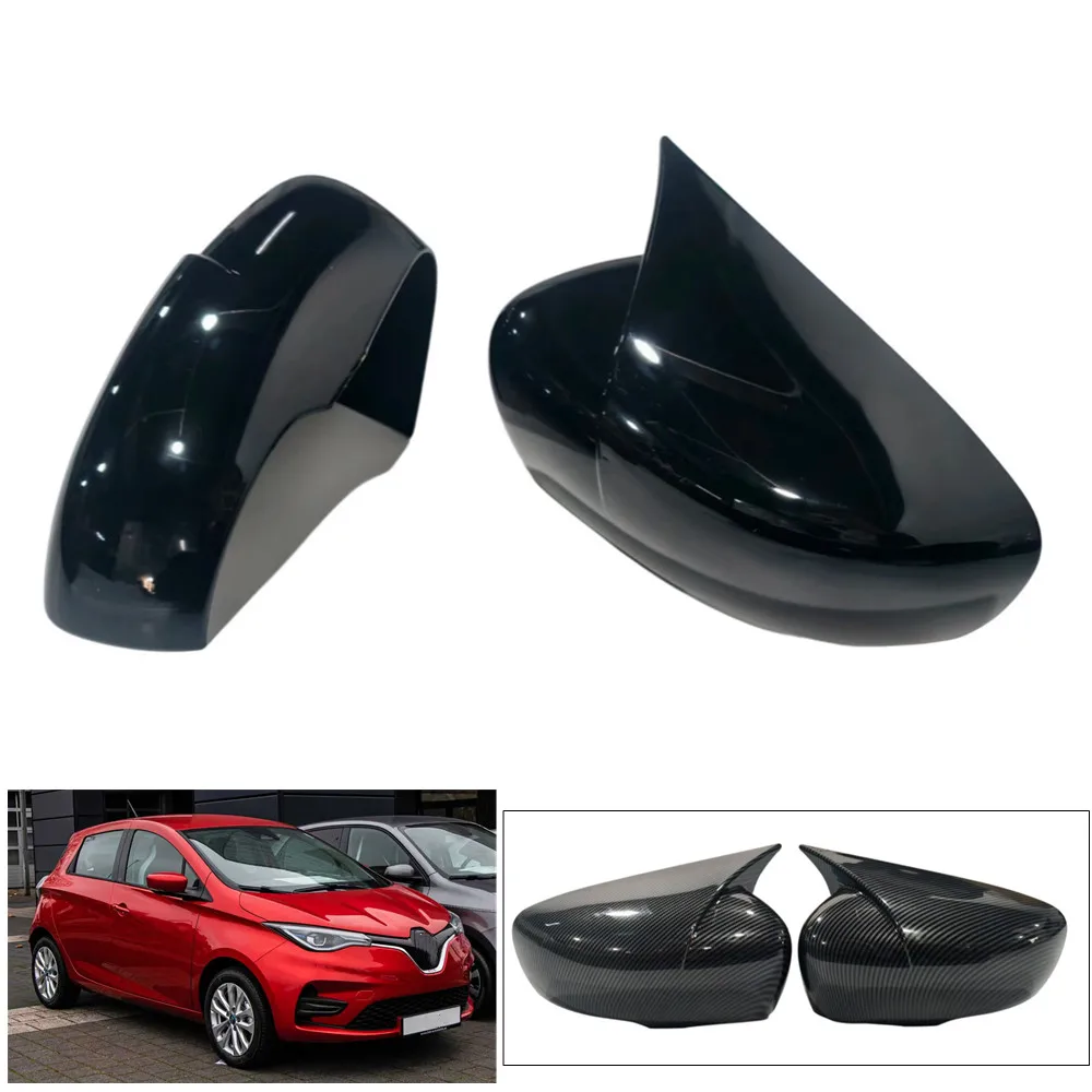 For Renault Zoe 2019-2024 Clio Captur 2017-2018 Car Rearview Side Mirror Cover Wing Cap Exterior Door Shell Trim ABS Accessories
