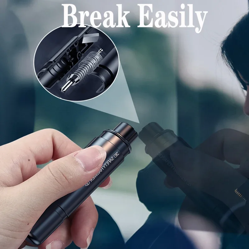 Car Safety Hammer Emergency Glass Breaker Seat Belt Cutter High Hardness Tungsten Steel 2 in 1 Rescue Tool Auto Accessories image 3