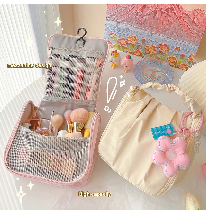 Borsa cosmetica per borse per il trucco Organizer da viaggio grande 2022 articoli da toeletta borsa da toilette portatile da donna Bolsos De