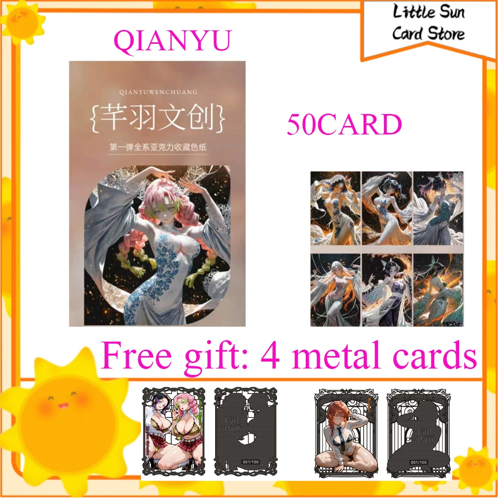Wholesales Demon Slayer Collection Card Wave 1 QIANYU High-Transparency Acrylic Color Paper Equisite Rare Playing Game Cards