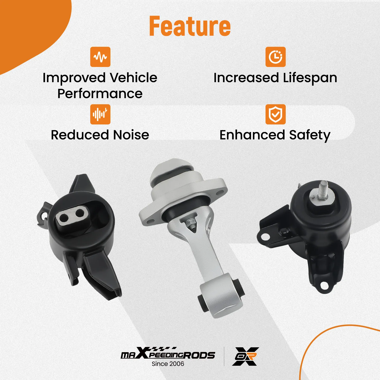 

Engine Motor + Trans Mount Set for Hyundai Elantra 2011-2016 Accent 2012-2014