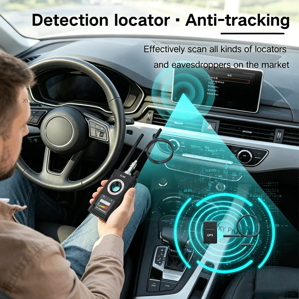 Detector de Sinal RF, Scanner Infravermelho Automático com IA, Localizador de Câmeras Ocultas, GSM e GPS, Detector de Dispositivos de Espionagem, Detecção de Segurança Anti-Espionagem