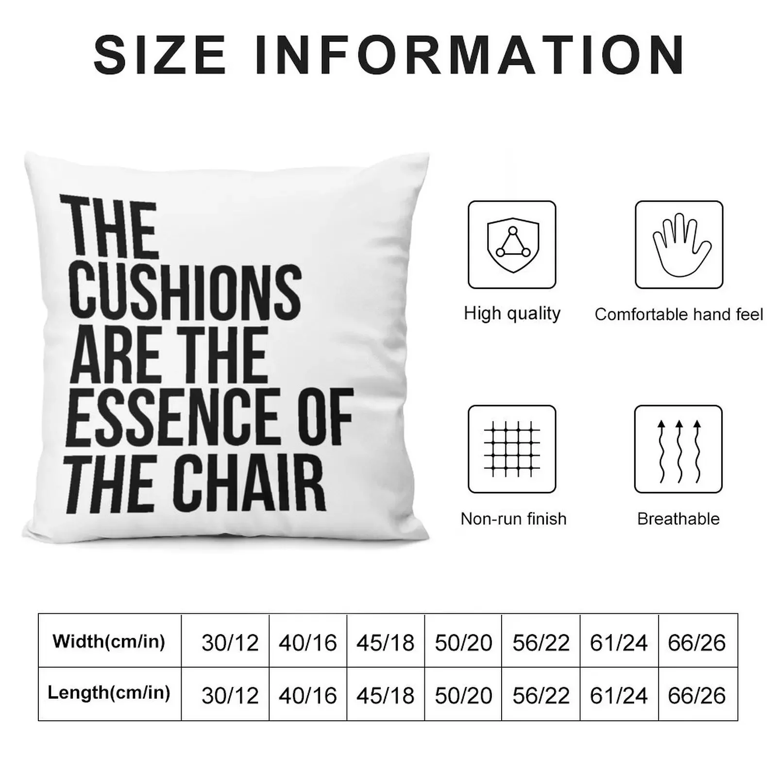 THE CUSHIONS ARE THE ESSENCE OF THE CHAIR Throw Pillow Pillow Cases Cushion Covers For Living Room pillow