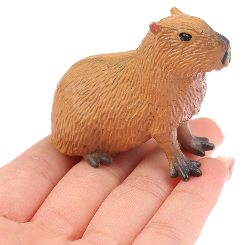 New Simulation MIni Cute Wild Animals Model Figurines Capybara Action Figure Children's Collection Toy Gift