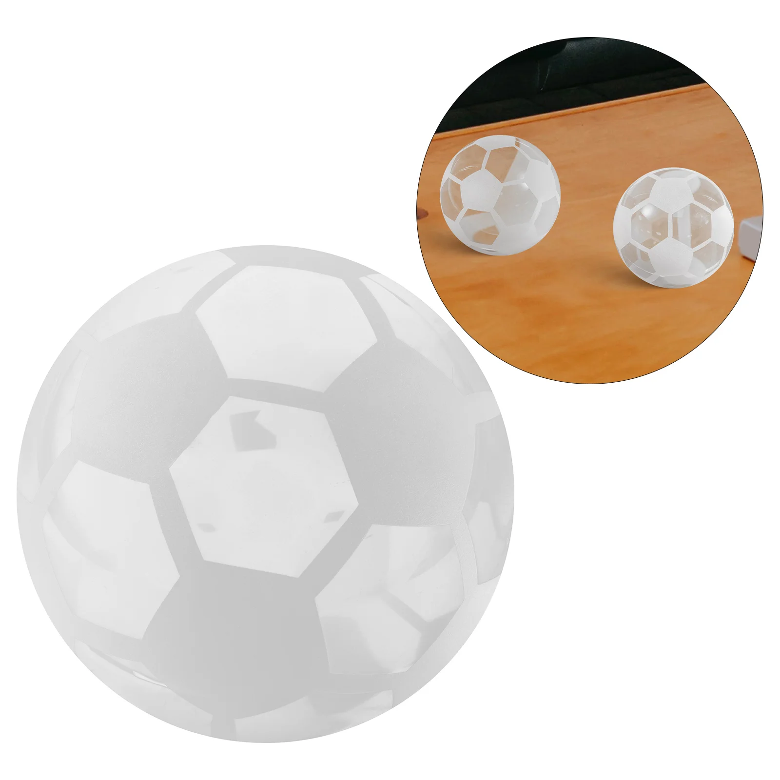 

Crystal Football Decor Crystal Ball Ornament Desk Crystal Ball Decor Crystal Craft Desk Soccer Decor