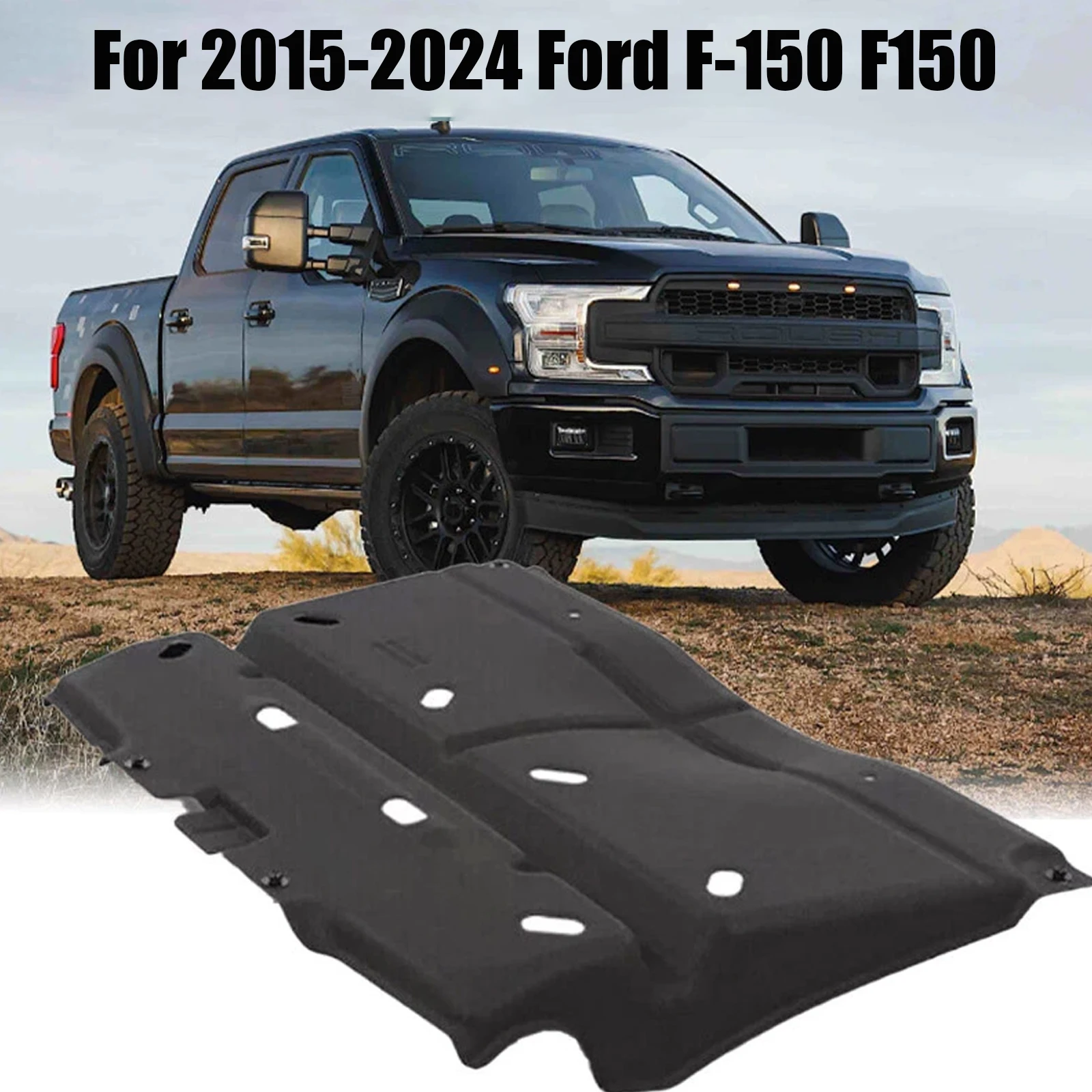 Front Engine Splash Shield Guard ML3Z-7222-D For 2015-2024 Ford F-150 F150  Under Cover Panel Under Diaper Gas Motor Replacement