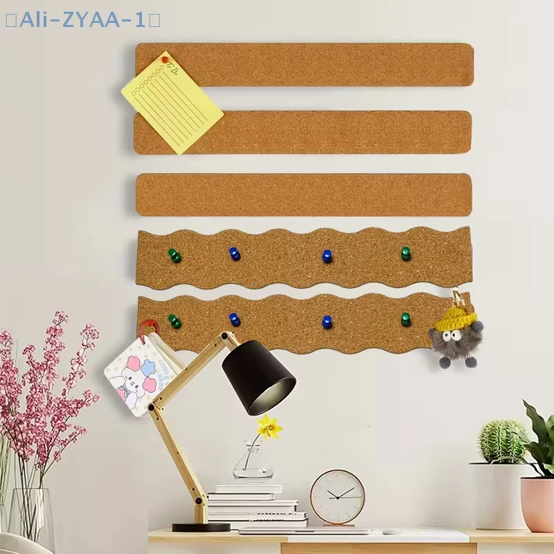 【ZYAA-1】2/4 قطعة شرائط لوحة الفلين ذاتية اللصق منظم الحائط شرائط الإعلانات لوحة الرسائل عرض الصور #1