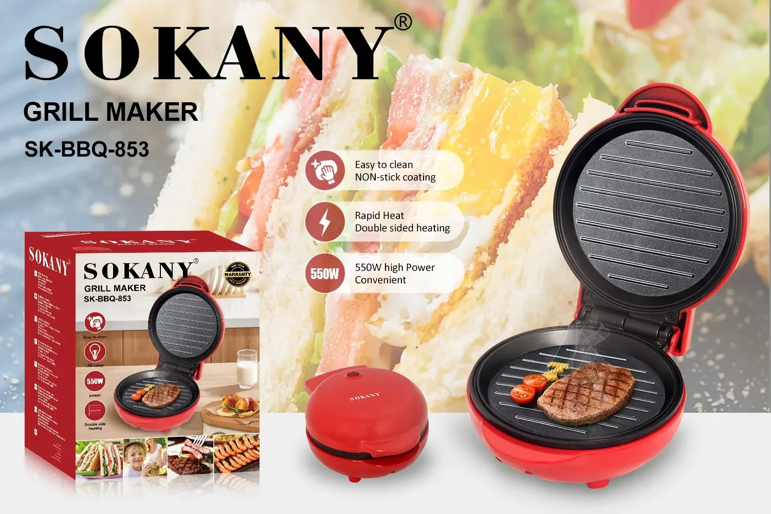 Wholesale hot mini sandwich maker microwave toasted sandwich maker breakfast sandwich maker