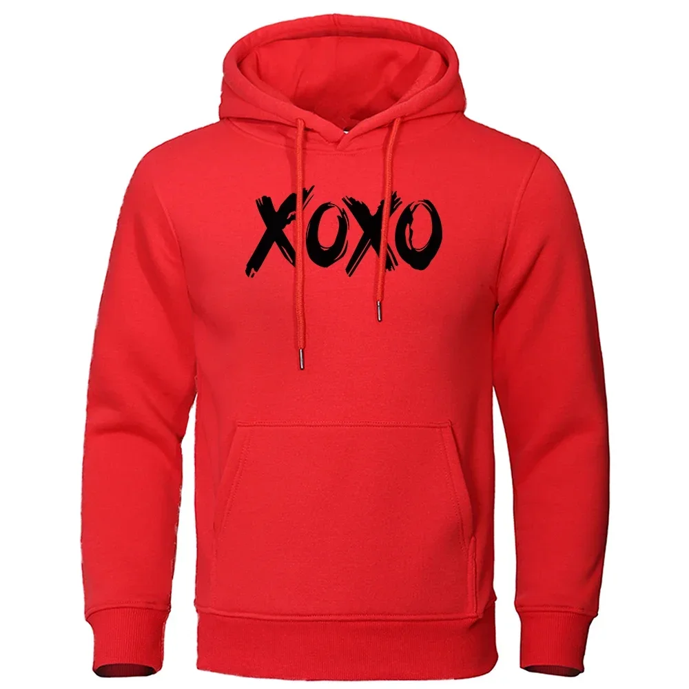 

Simple X O X O Art Letter Black Design Women's Sportswear Simple Loose Hoodie Street Hoodie Hip Hop Roundneck Hoodie