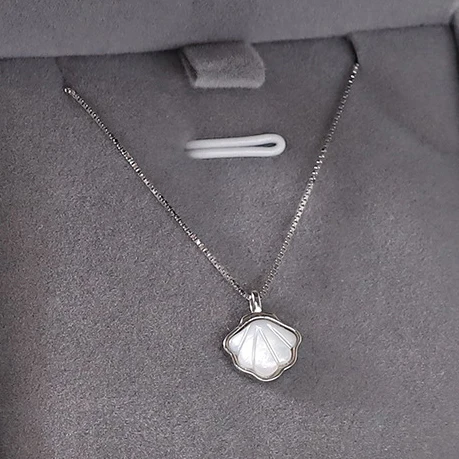 PONYKISS 925 فضة شل قلادة سلاسل القلائد للنساء لطيف الحيوان غرامة مجوهرات الحد الأدنى اكسسوارات في الصيف #6