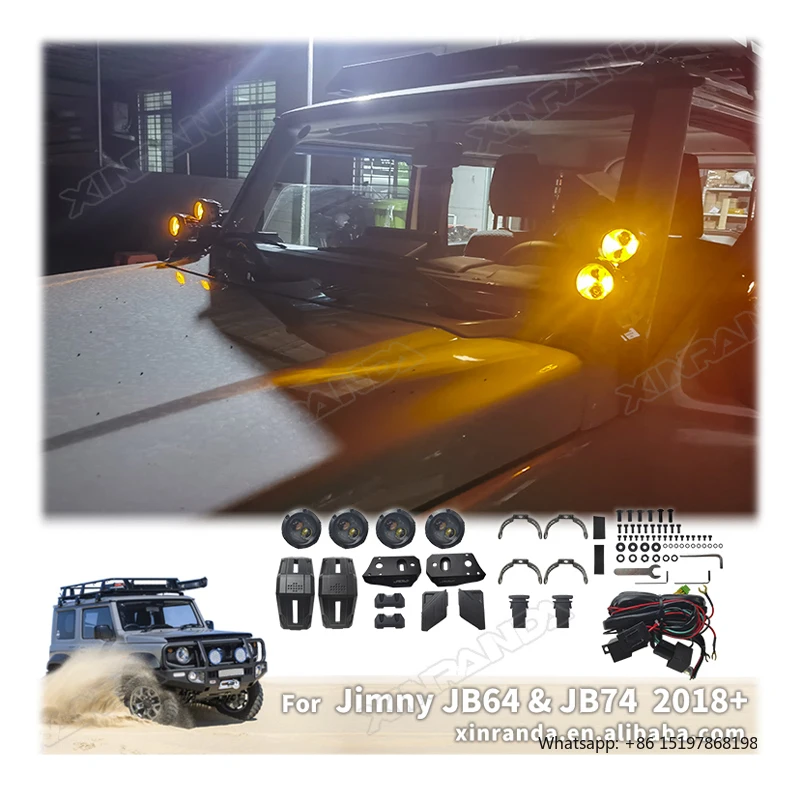 

Jimny JB74 Accessories Car Dual A-Pillar Light Mount Bracket for Suzuki Jimny Car JB74W JB64W 2018 2019 2020 2021 2022 2023 2024