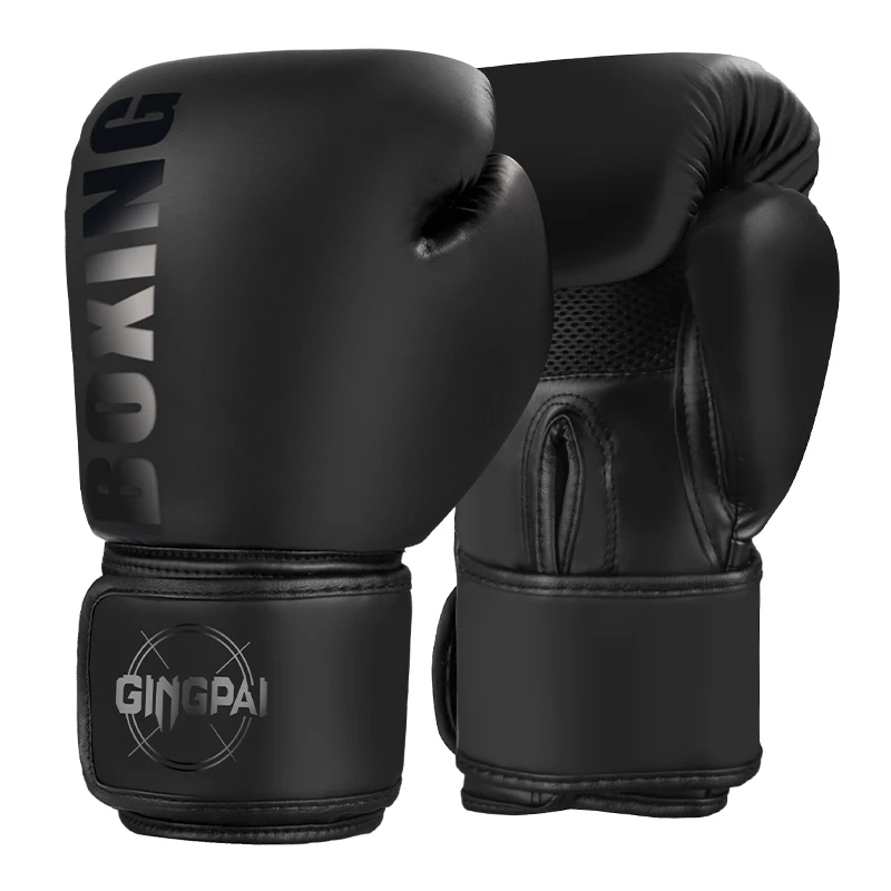 GINGPAI SPORT 6/8/10/12oz Boxhandschuhe Professionelle Erwachsenen-Sanda-Muay-Thai-Kampfhandschuhe für Männer und Frauen Training Sandsack Freikampf MMA 4